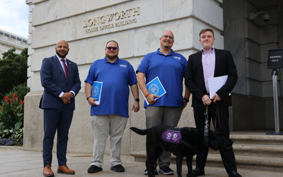 IAM Union Advocates For Health Coverage of Veterans’ Service Dogs